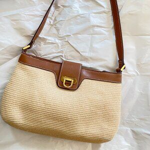 Vintage Liz Clairborne Straw Shoulder Bag